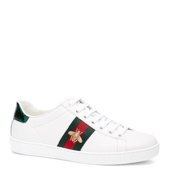Gucci New Ace Leather Lace Up Sneakers - Picture 4 of 5